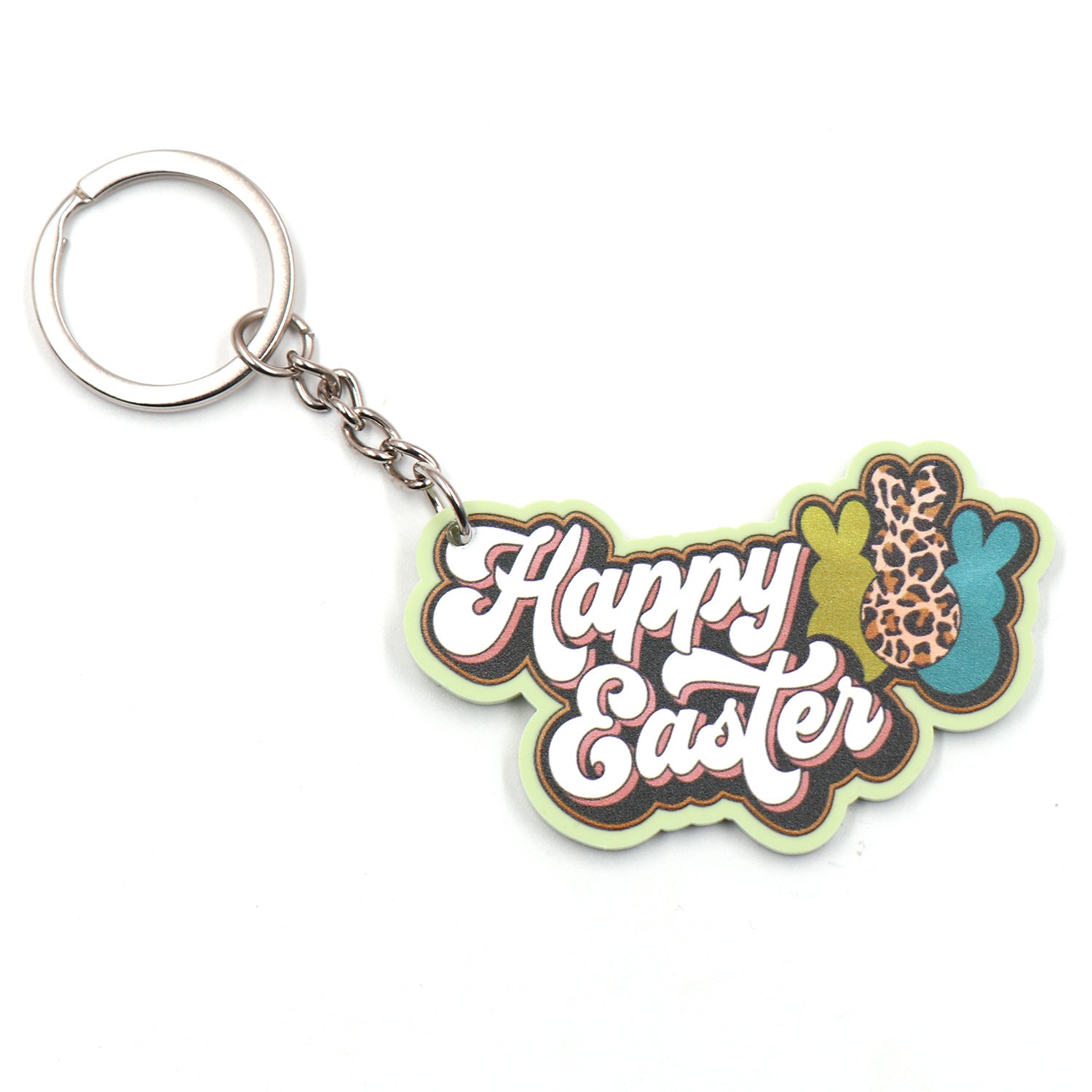 Venta al por mayor Llavero creativo de la borla del conejito de pascua